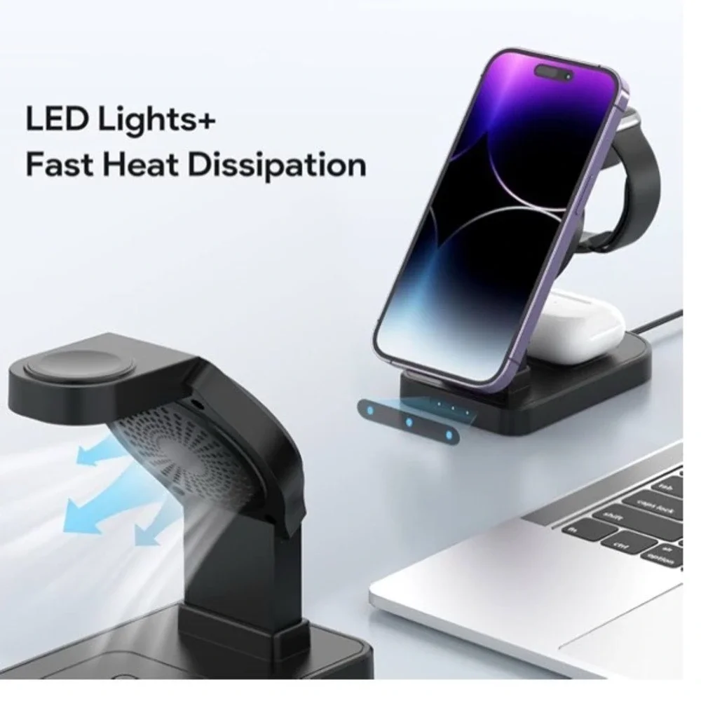 All-in-One Magnetic Wireless Charger – Phone, Watch &‎ Earbuds Dock